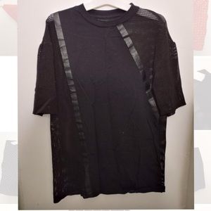 Black Perforated Shirt from ZARA
